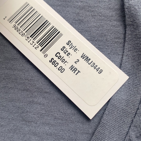 James Perse Women's Deep Scoop Neck Cap Sleeve Tee T-Shirt - Picture 4 of 5